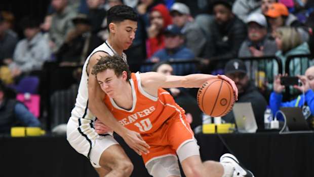 Beaverton Southridge 6A Oregon boys basketball quarterfinal 2024 Taylor Balkom 27